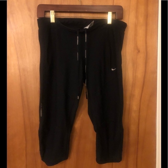 Nike dri fit athletic cropped draw string pants gym running sporty athleisure - Picture 2 of 9